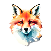 Watercolor Orange Fox png