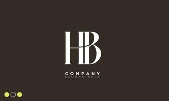 HB Alphabet letters Initials Monogram logo BH, H and B vector