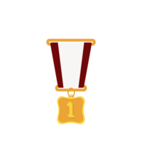 Gold Medal First Place Ribbon Basic Shape png