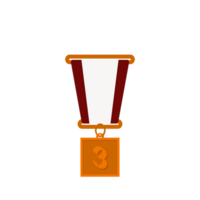 Bronze Medal Third Place Ribbon Basic Shape png