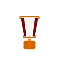 Bronze Medal Third Place Ribbon Basic Shape png