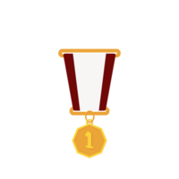 Gold Medal First Place Ribbon Basic Shape png