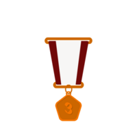 Bronze Medal Third Place Ribbon Basic Shape png