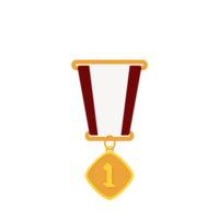 Gold Medal First Place Ribbon Basic Shape png