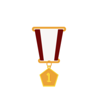 Gold Medal First Place Ribbon Basic Shape png