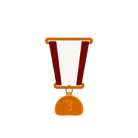 Bronze Medal Third Place Ribbon Basic Shape png