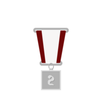 argento medaglia secondo posto nastro di base forma png