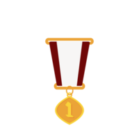 oro medalla primero sitio cinta básico forma png