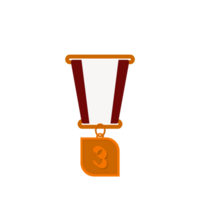 Bronze Medal Third Place Ribbon Basic Shape png