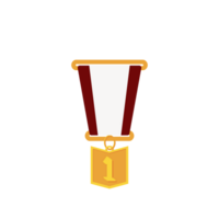 ouro medalha primeiro Lugar, colocar fita básico forma png