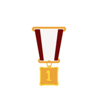 ouro medalha primeiro Lugar, colocar fita básico forma png