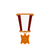 Bronze Medal Third Place Ribbon Basic Shape png