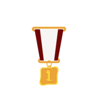 ouro medalha primeiro Lugar, colocar fita básico forma png