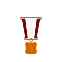 Bronze Medal Third Place Ribbon Basic Shape png