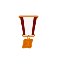 Bronze Medal Third Place Ribbon Basic Shape png