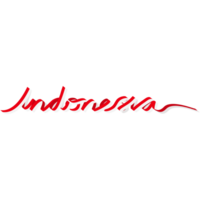 The red and white ribbon forms the Indonesian word png