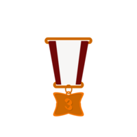 Bronze Medal Third Place Ribbon Basic Shape png