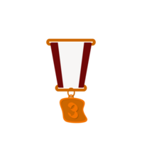 Bronze Medal Third Place Ribbon Basic Shape png