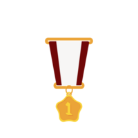 oro medalla primero sitio cinta básico forma png