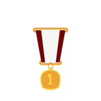 Gold Medal First Place Ribbon Basic Shape png