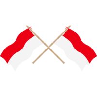 the red and white flag flutters on a bamboo pole png