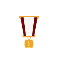 Gold Medal First Place Ribbon Basic Shape png