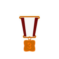 Bronze Medal Third Place Ribbon Basic Shape png