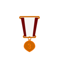 bronze medalha terceiro Lugar, colocar fita básico forma png