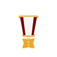 Gold Medal First Place Ribbon Basic Shape png