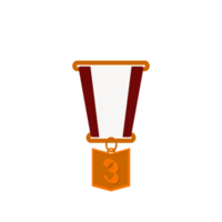 Bronze Medal Third Place Ribbon Basic Shape png