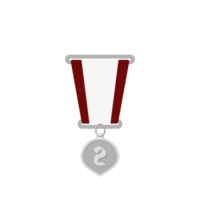 plata medalla segundo sitio cinta básico forma png