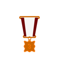 Bronze Medal Third Place Ribbon Basic Shape png