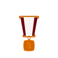 Bronze Medal Third Place Ribbon Basic Shape png