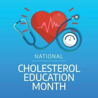 National Cholesterol Education Month design template good for greeeting. heart vector design. vector illustration. flat design. eps. 10.