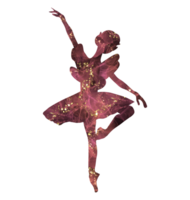 Cartoon fairy silhouette with magic wings. png