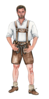 aquarelle main tiré homme dans nationale allemand costume. png