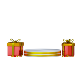 caja de regalo de navidad con cinta png