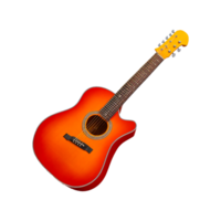 classico chitarra musicale strumenti corda d'acciaio acustico chitarra corda strumenti, applausi, chitarra accessorio, ponte png generativo ai