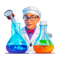 cientista trabalhando dentro laboratório png generativo ai