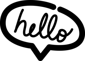 hello greeting sign text cloud bubble element png