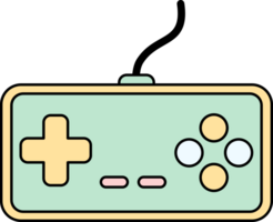 retro juego controlador pastel color plano diseño icono png