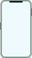 smartphone met blanco scherm pastel kleur vlak ontwerp icoon png