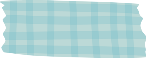 blauw geruit washi plakband met lawaai getextureerde versieren element illustratie png