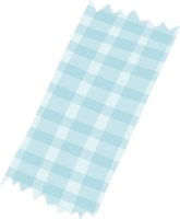 checkered blue washi tape with noise textured decorate element illustration png