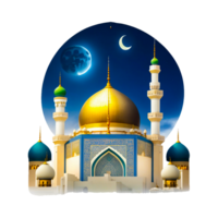 islamico moschea png, moschea con Luna png