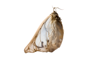 Butterfly cocoon hanging isolated on a transparent background png