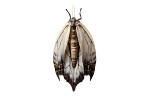 borboleta casulo suspensão isolado em uma transparente fundo png