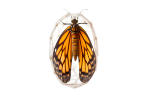 Butterfly cocoon hanging isolated on a transparent background png