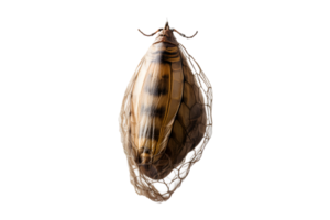 Butterfly cocoon hanging isolated on a transparent background png