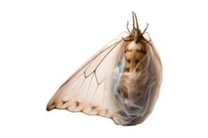 farfalla bozzolo sospeso isolato su un' trasparente sfondo png